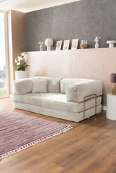 White Poufudic Sofa